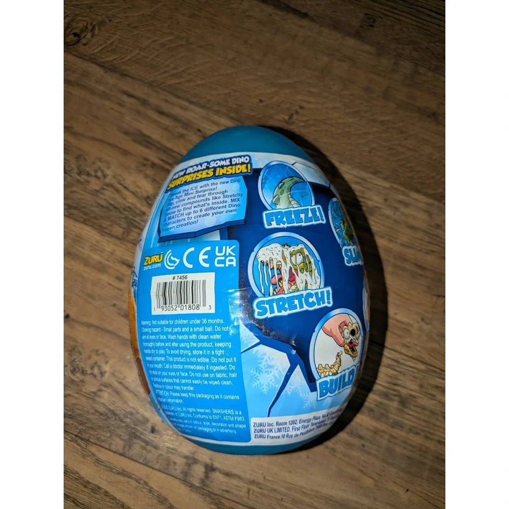 ZURU Smashers Dino Ice Age Surprise Mini Egg Blue Series 3 Mystery Toy 10 Pieces
